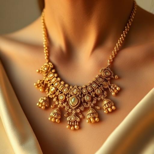 Gold kundan necklace
